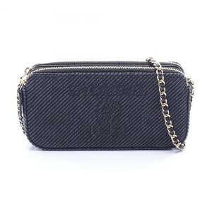 CHANEL Blue Leather Deauville Shoulder Bag